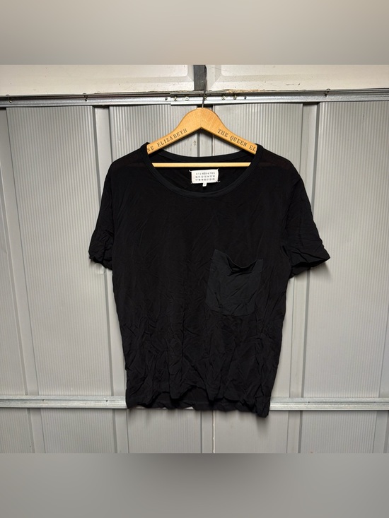 Maison Martin Margiela Tops - Maison Martin Margiela Oversized Black Short Sleeve Pocket Tee